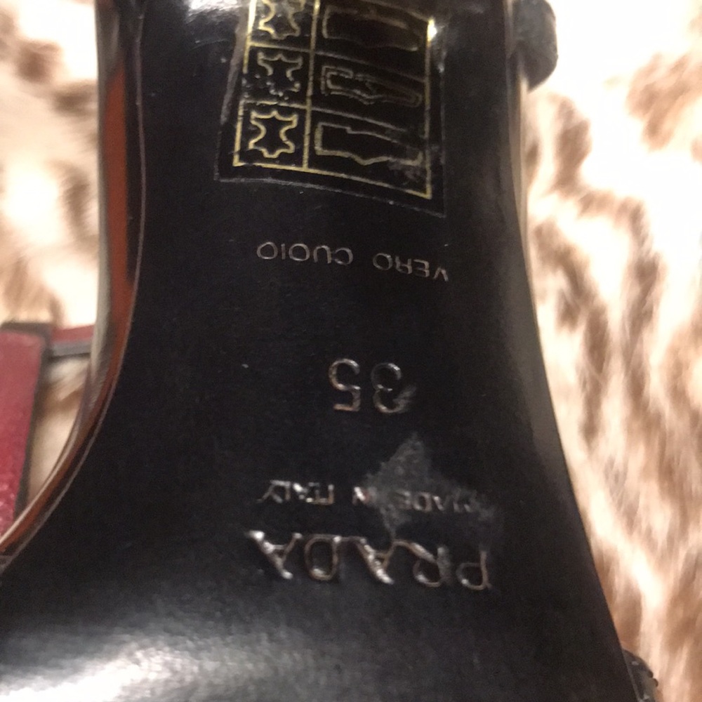 Prada Leather Brocade Woven Heel’s - Picture 7 of 16